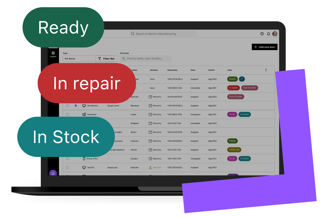 Pantalla de etiquetas y categorías personalizadas de GoTo Resolve