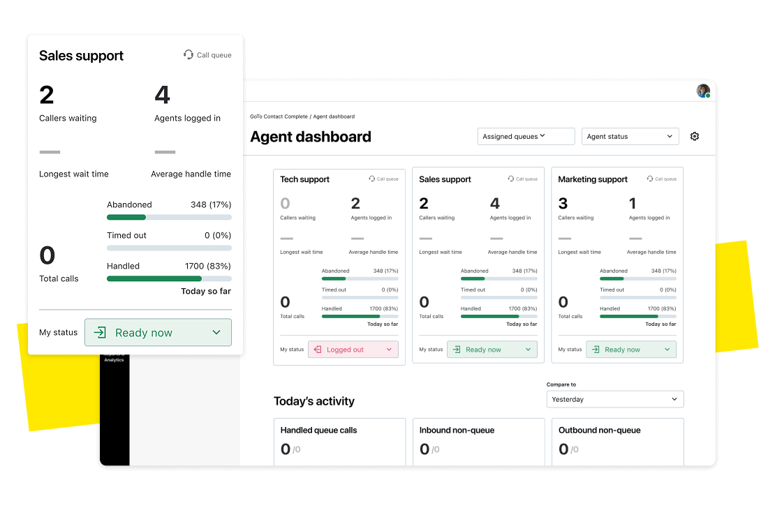AI-powered GoTo Connect Center provides actionable insights, enabling manufacturing managers to streamline operations and enhance efficiency.
