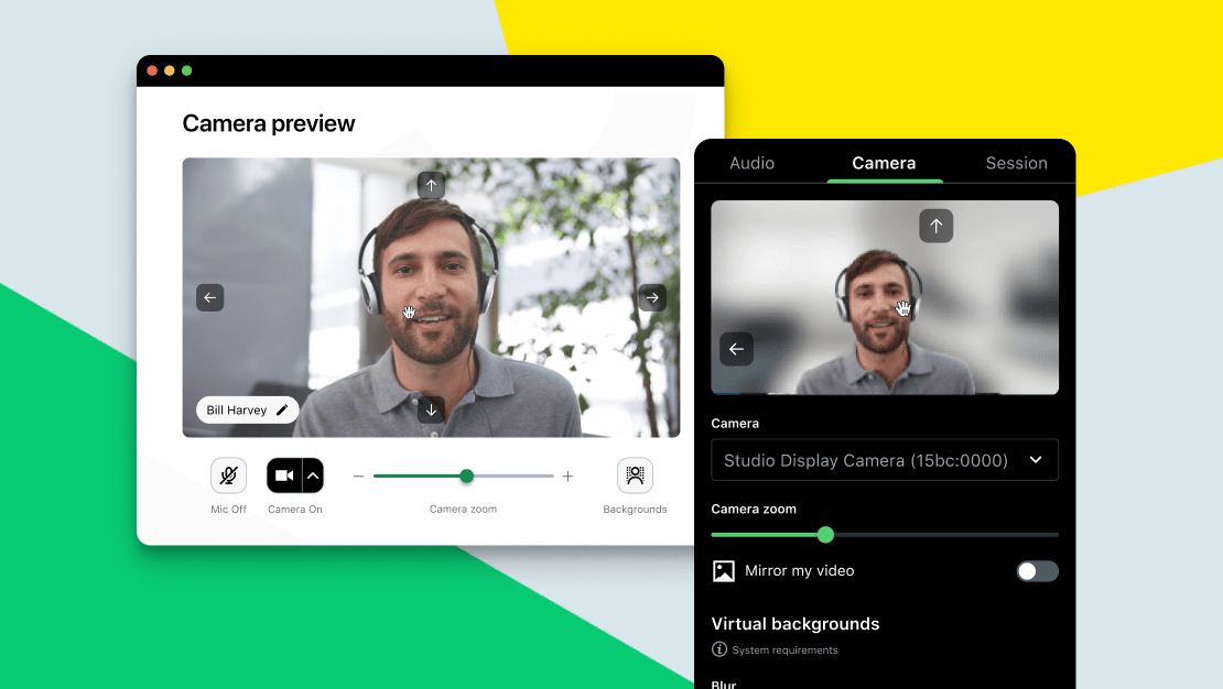 Using Webcam Zoom in Camera Preview before joining a GoTo Meeting session.