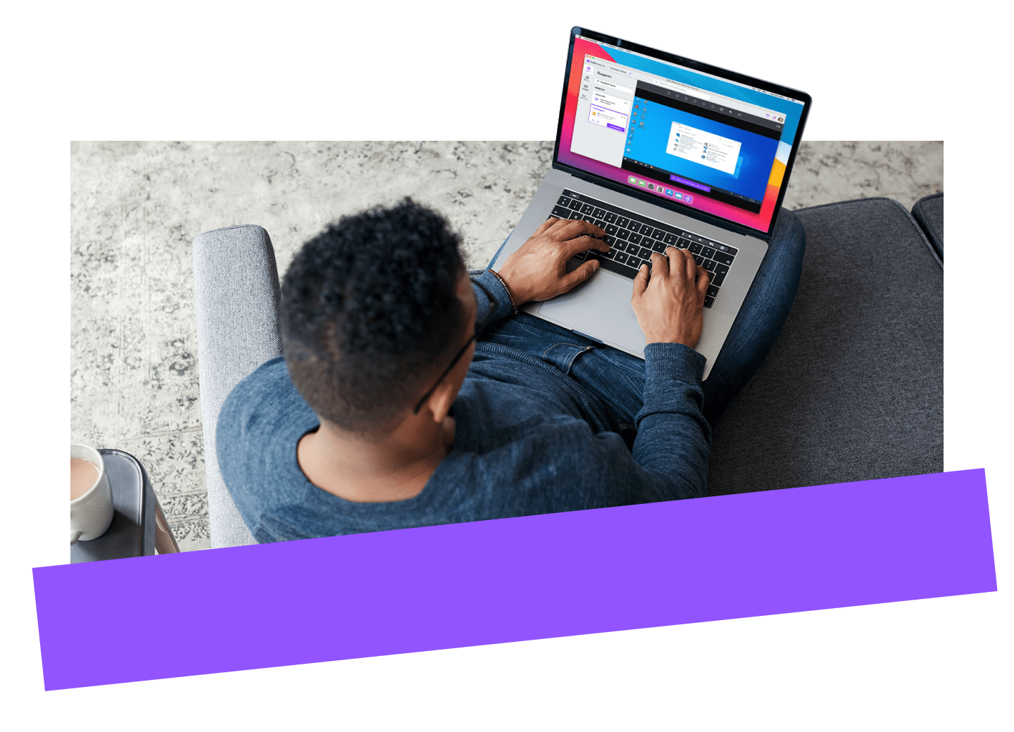 IT admin saving time and money by centrally managing the mobile devices of his company's employees using GoTo Resolve's mobile device management software.
